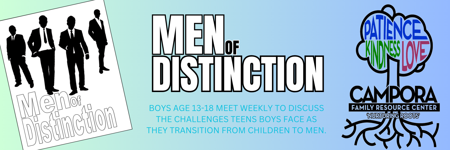 Men of Distinction webpage header