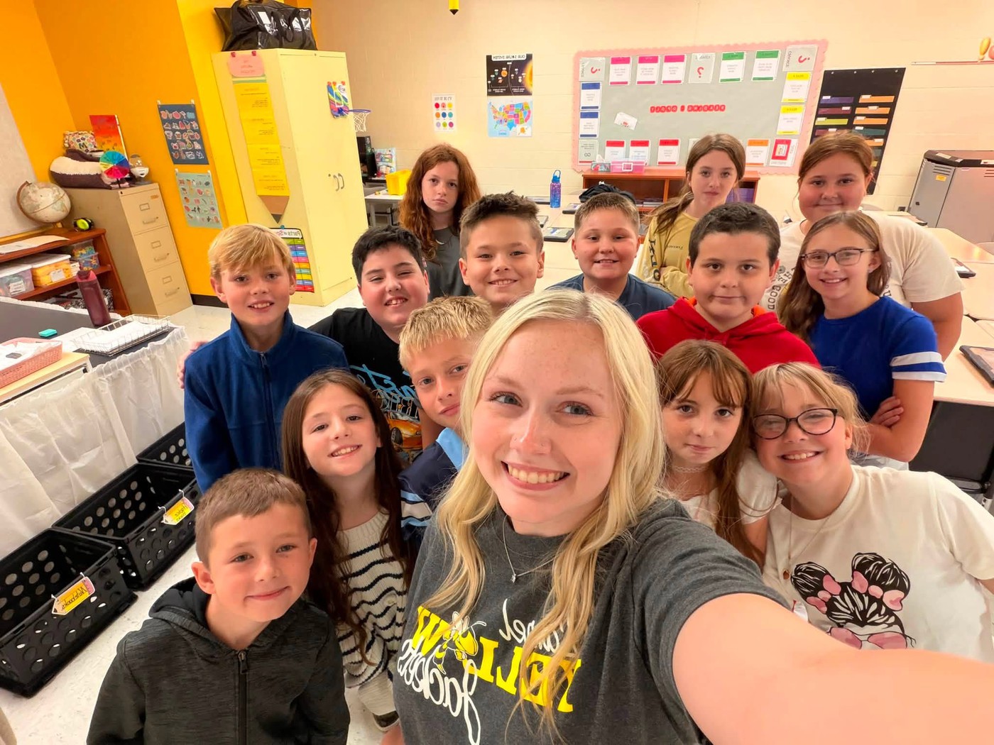 Group photo of Mrs. McPherson and her LES class.
