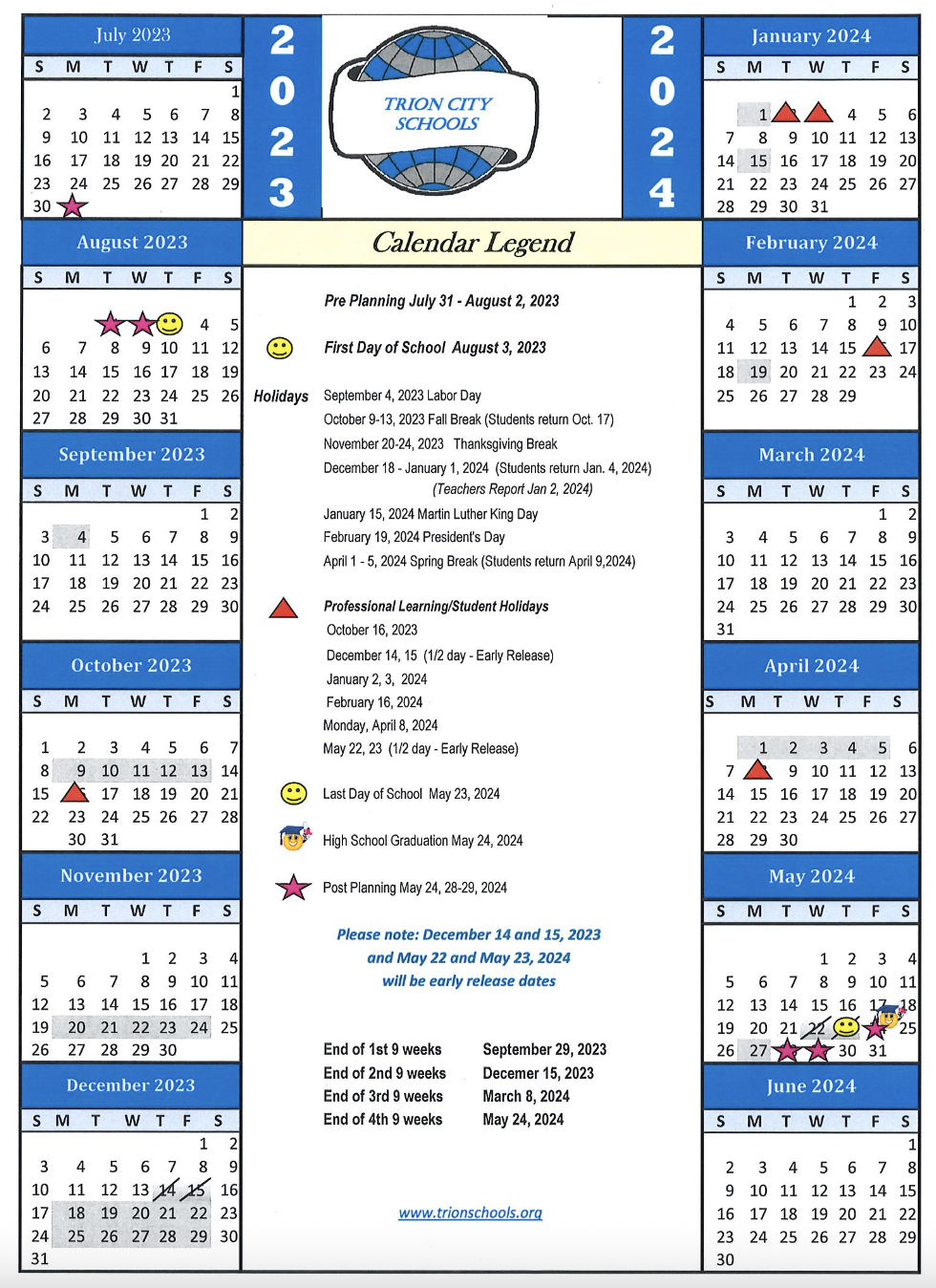 2024 Cullman County School Calendar Estel Janella