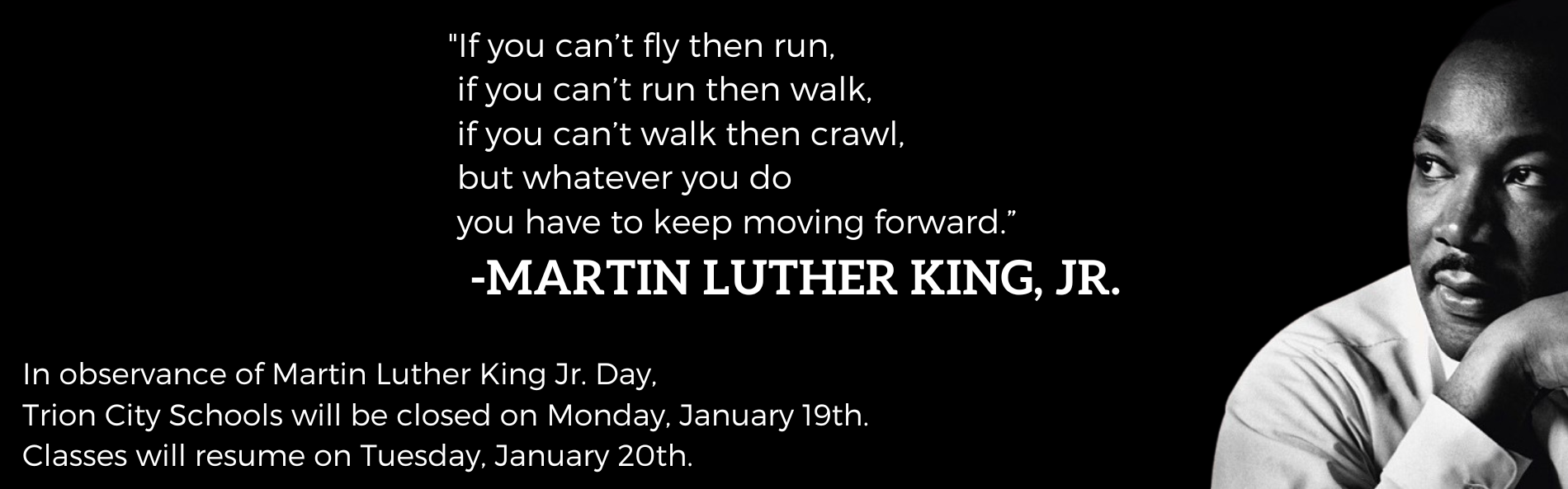 MLK Day - School Holiday - January 19th