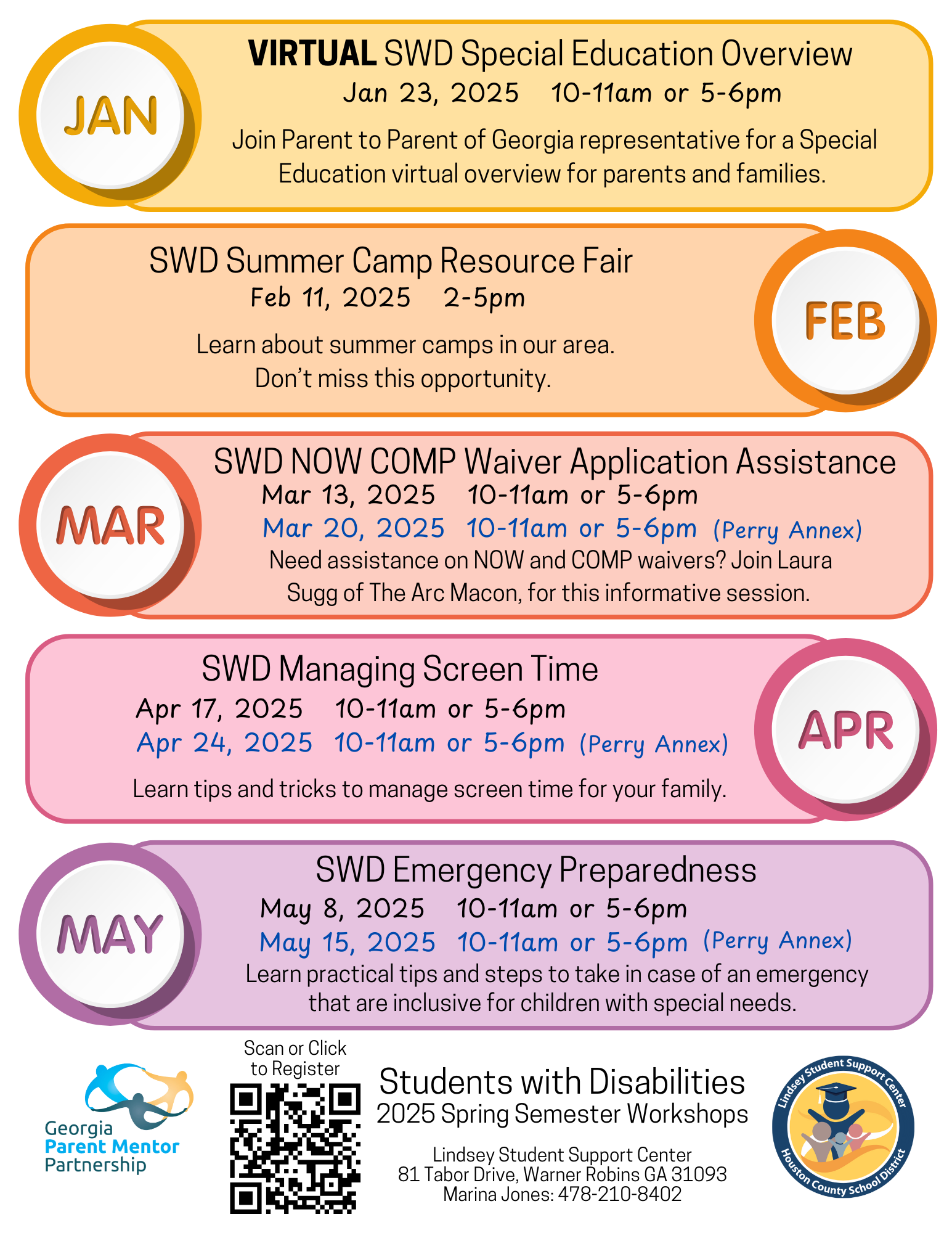 SWD Second Semester Workshops (English)