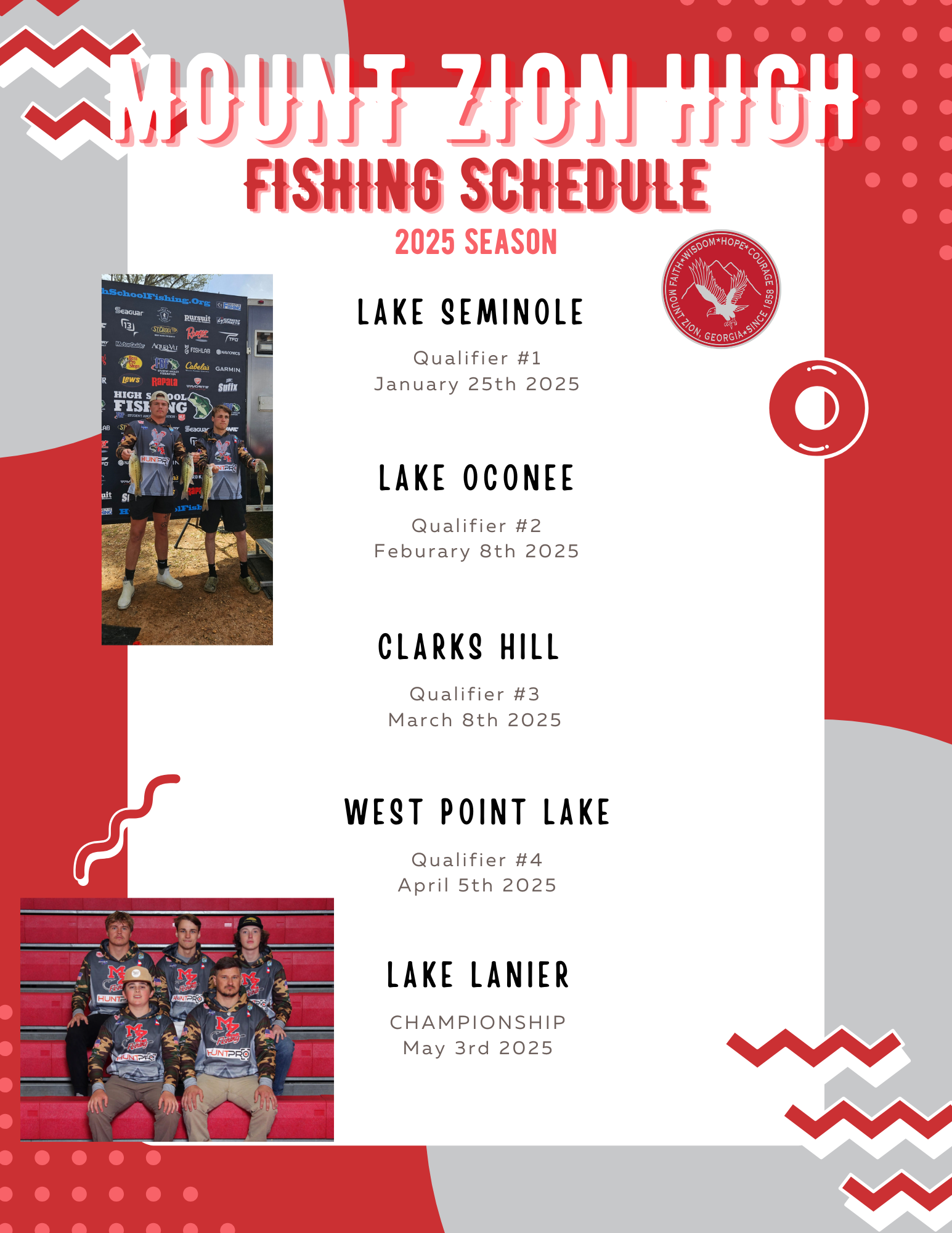 Fishing schedule