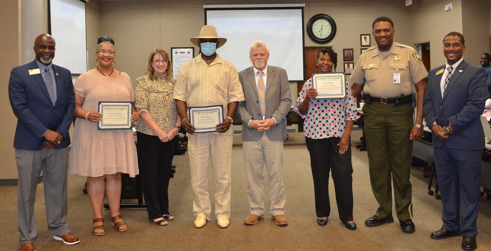Sumter County Schools District Staff Member Recognition Program Honorees