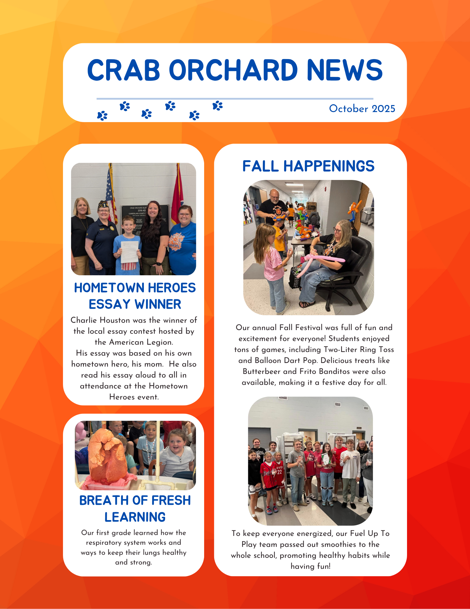 October 25 Newsletter October 25 Newsletter