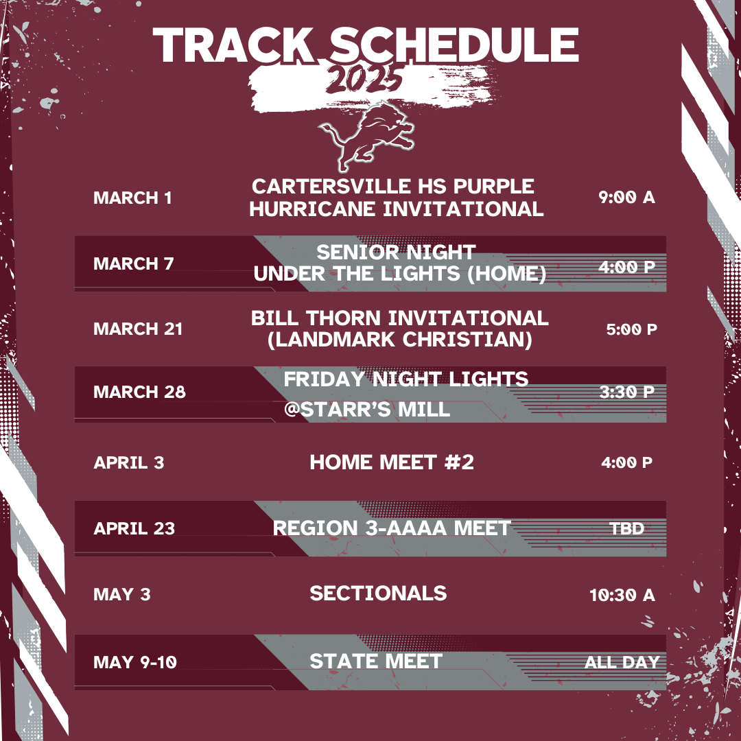 track schedule