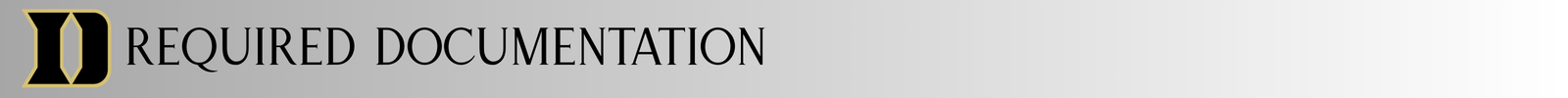 Required Documentation 