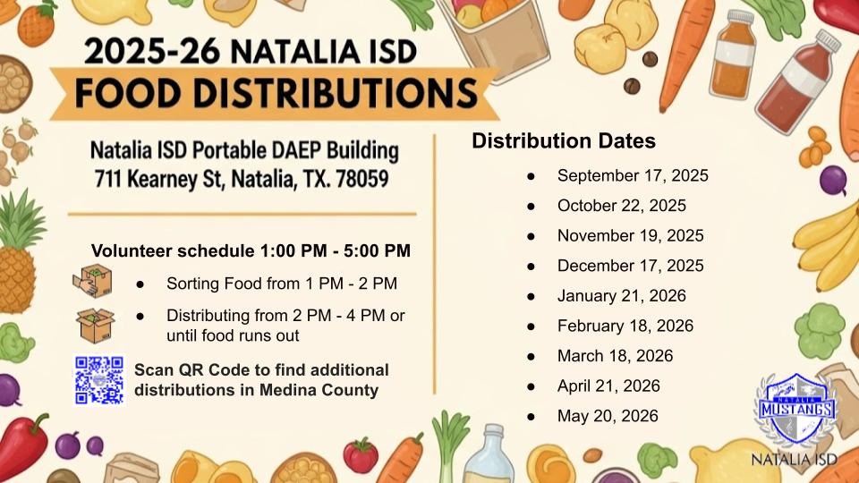 Food Distribution Dates Flyer