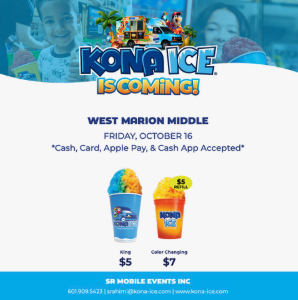 Kona Ice October 16, 2026