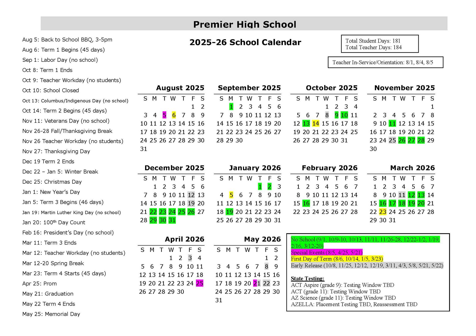 Calendar