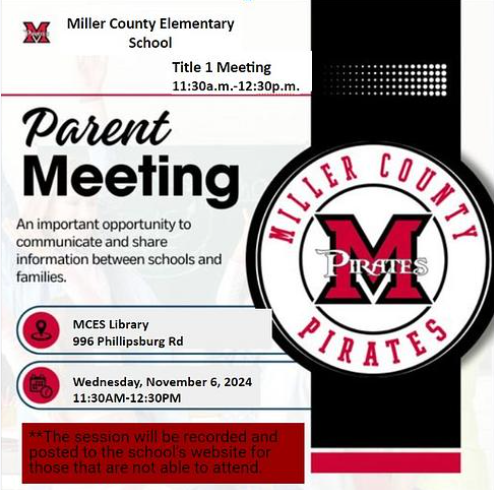 Upcoming Title 1 Meeting Notice