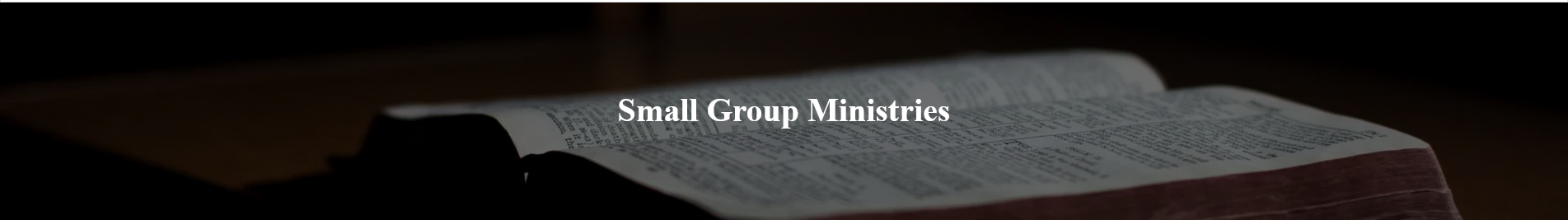 Small Group Ministries Banner