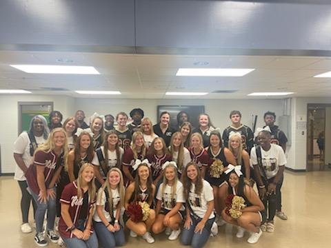 VHS Athletes and Homecoming Court at Dickerson