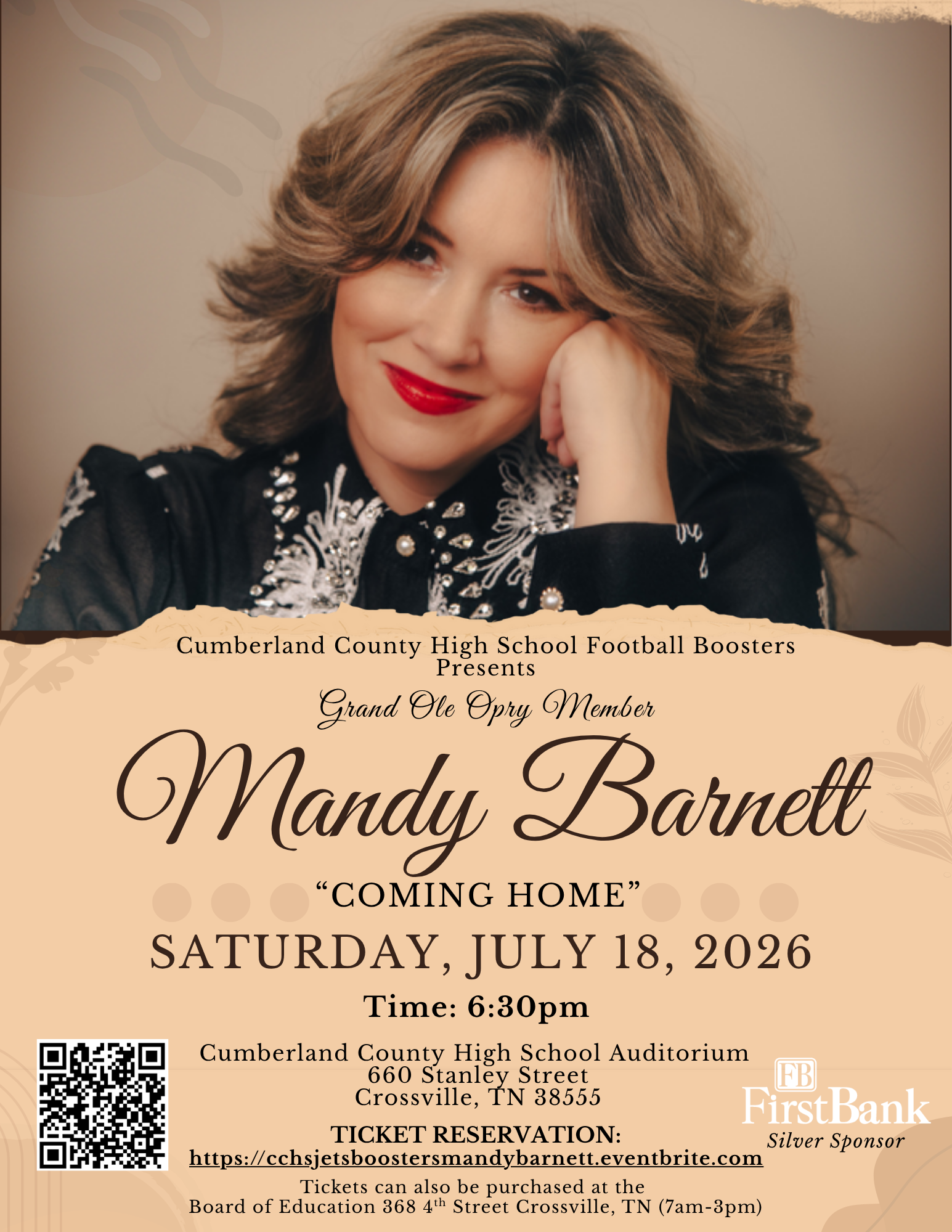 Mandy Barnett "Coming Home" Saturday, July 18, 2026 - 6:30 PM