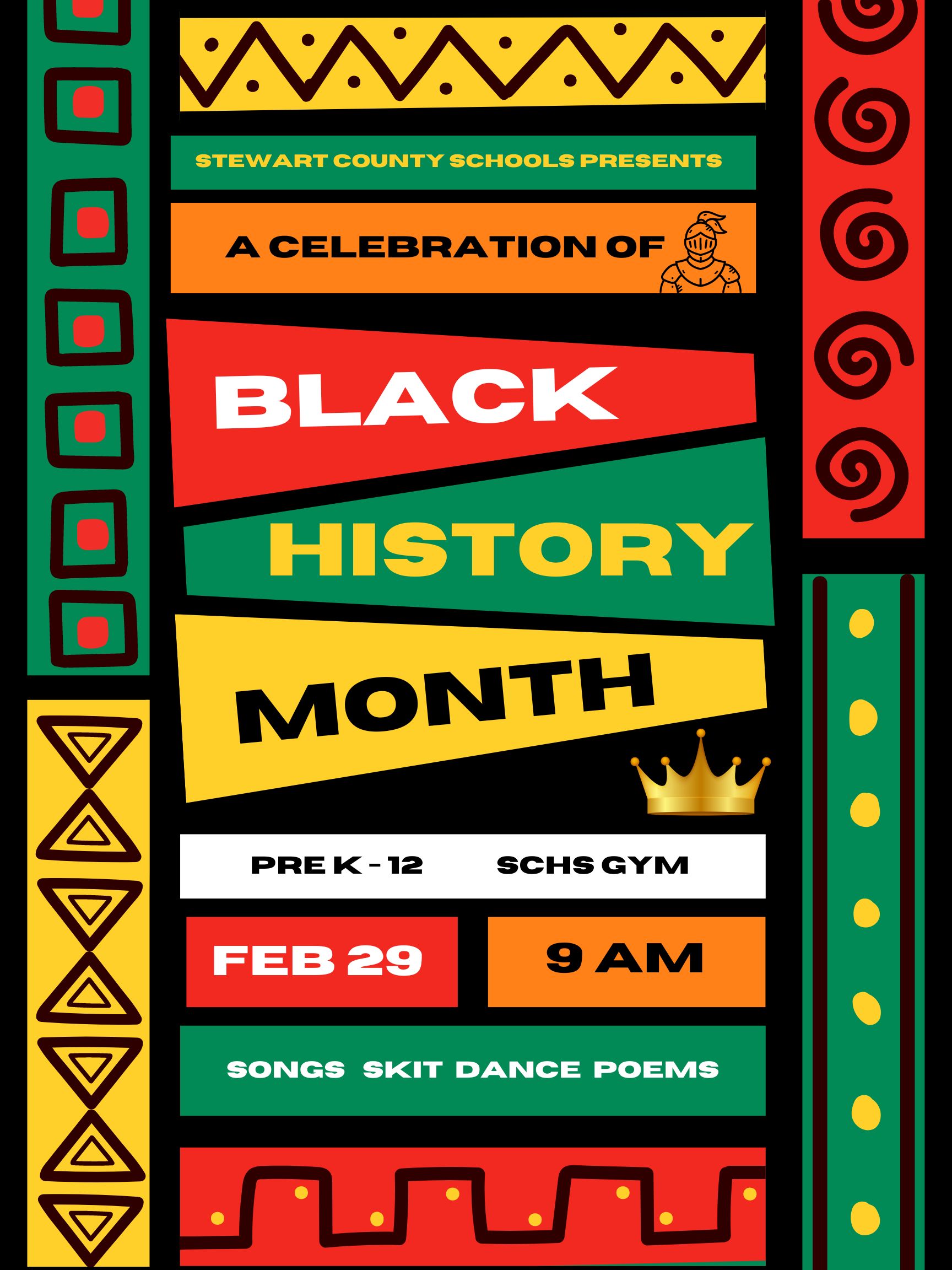 Black History Program Feb 29 9:00AM