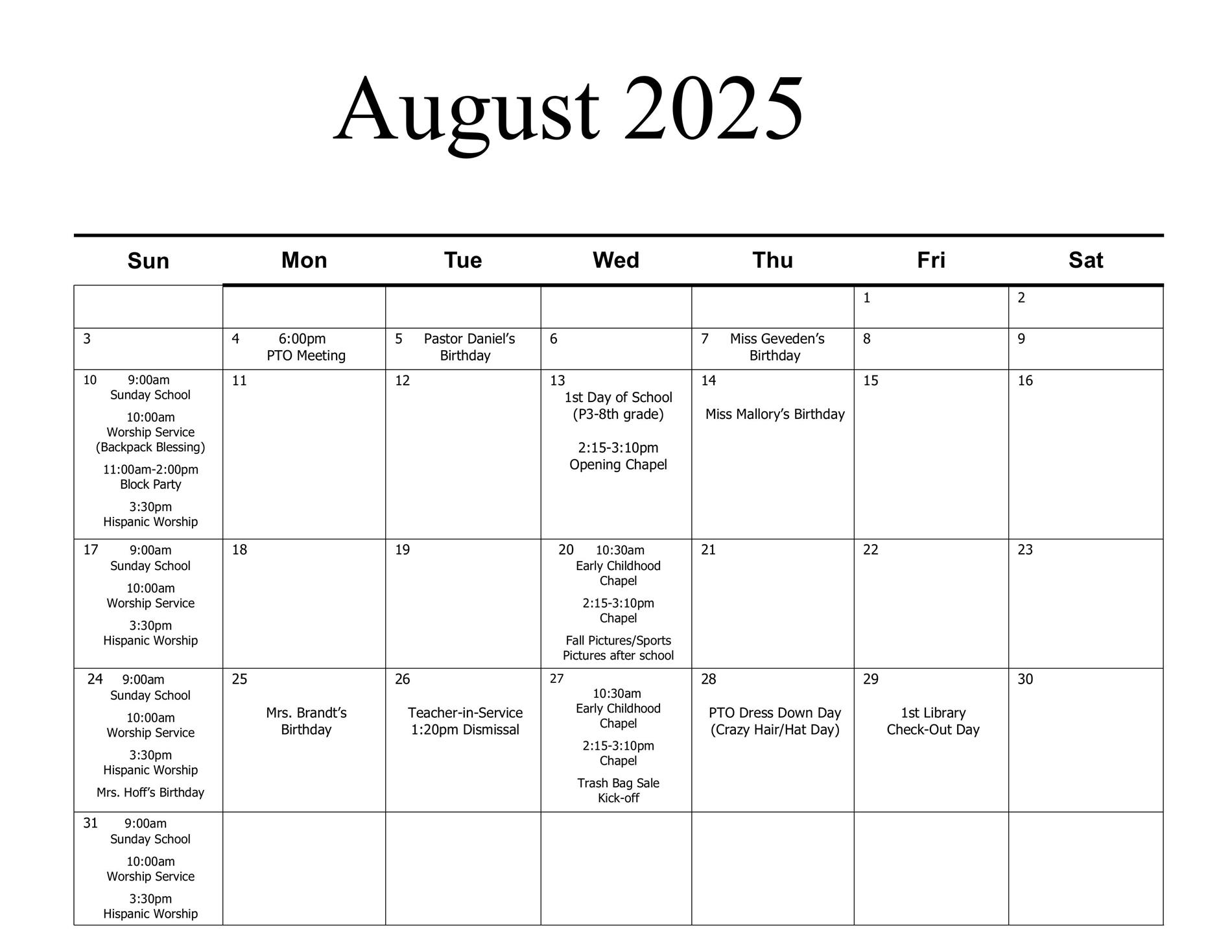 August 2025