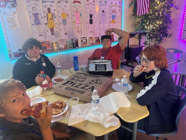 Writing Winners Pizza Party