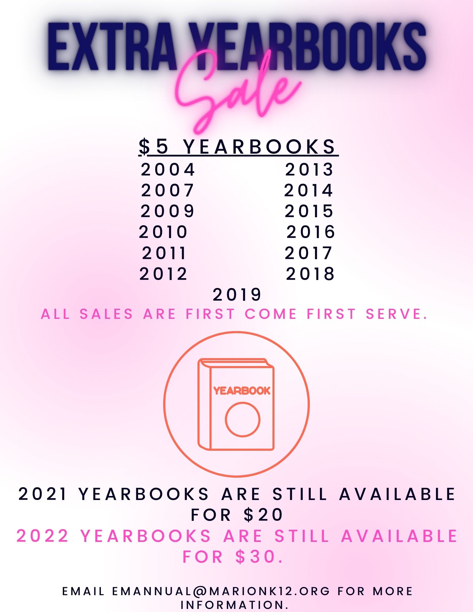 Yearbook sale 