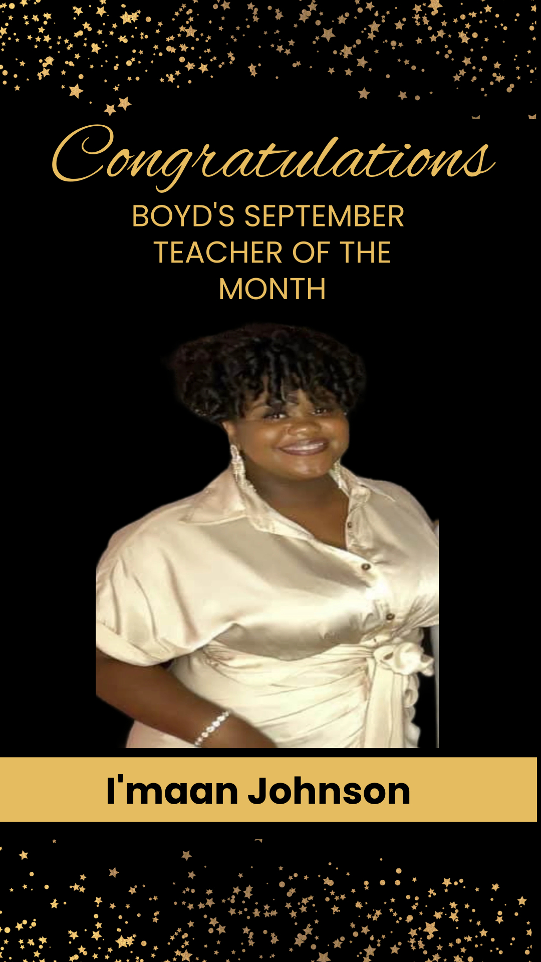 September Teacher of the Month