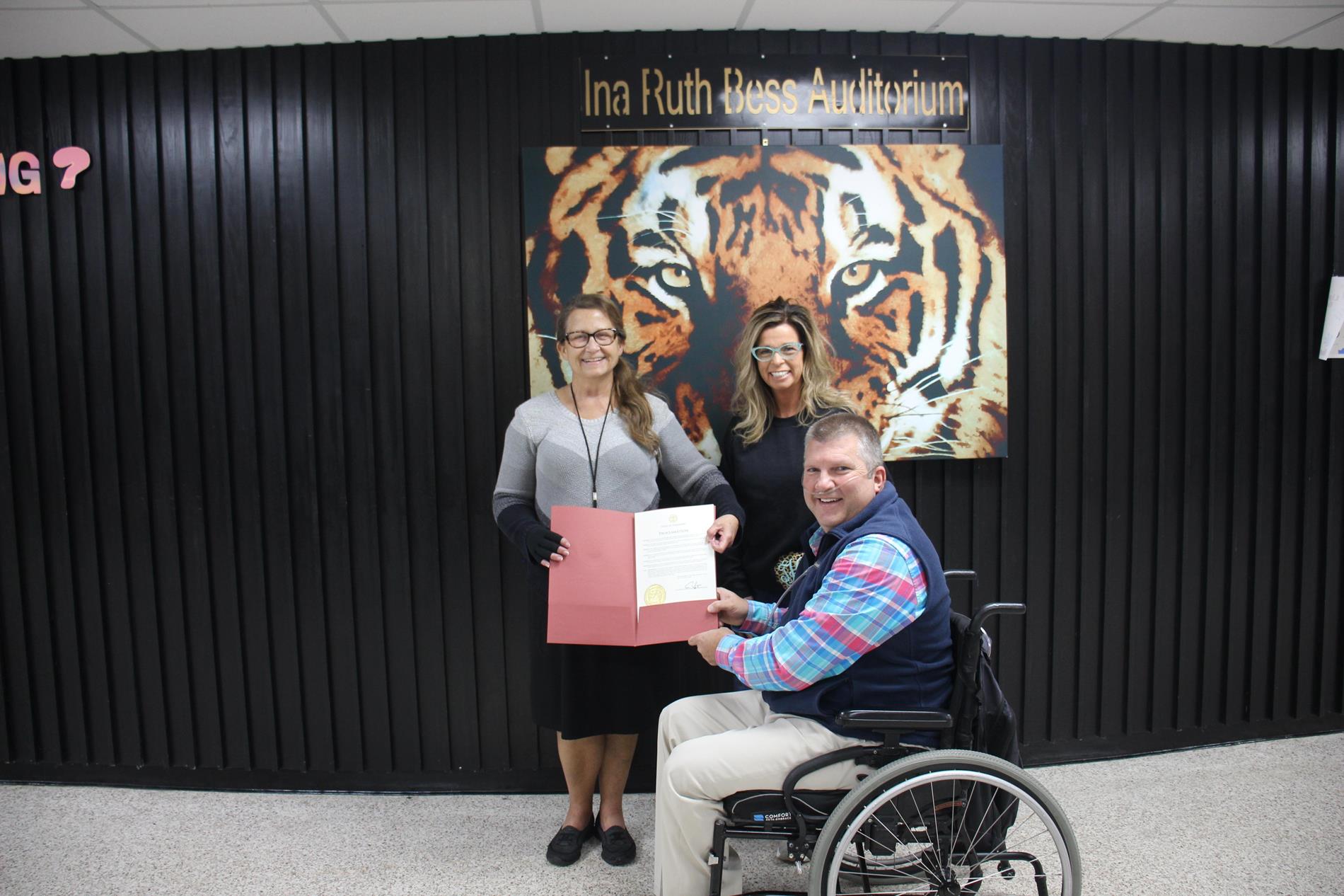 State Rep Michael Hale presents award to Debi Depriest