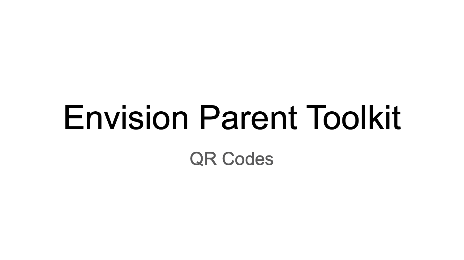 Envision Parent Toolkit