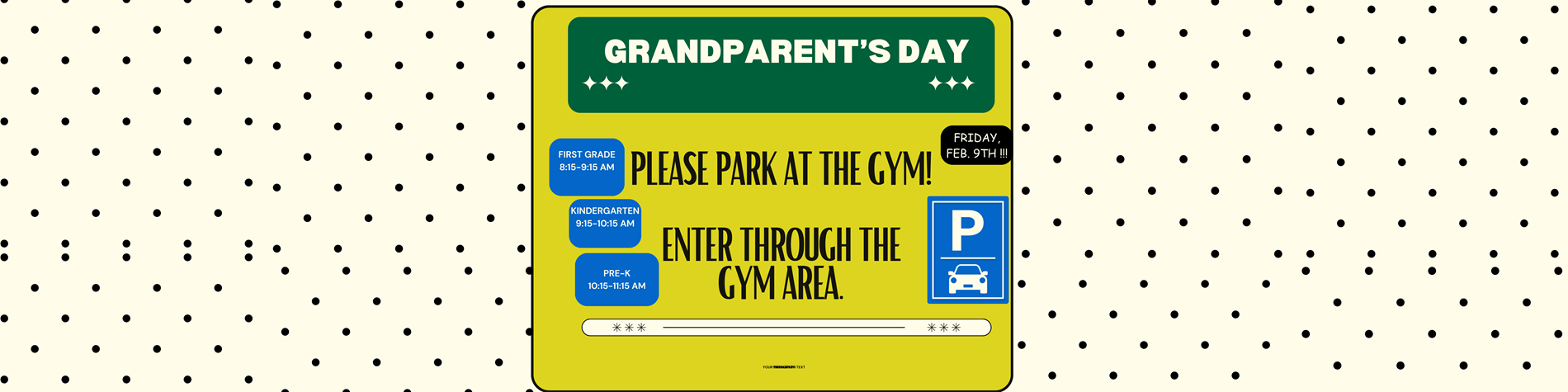 Grandparents Day Parking
