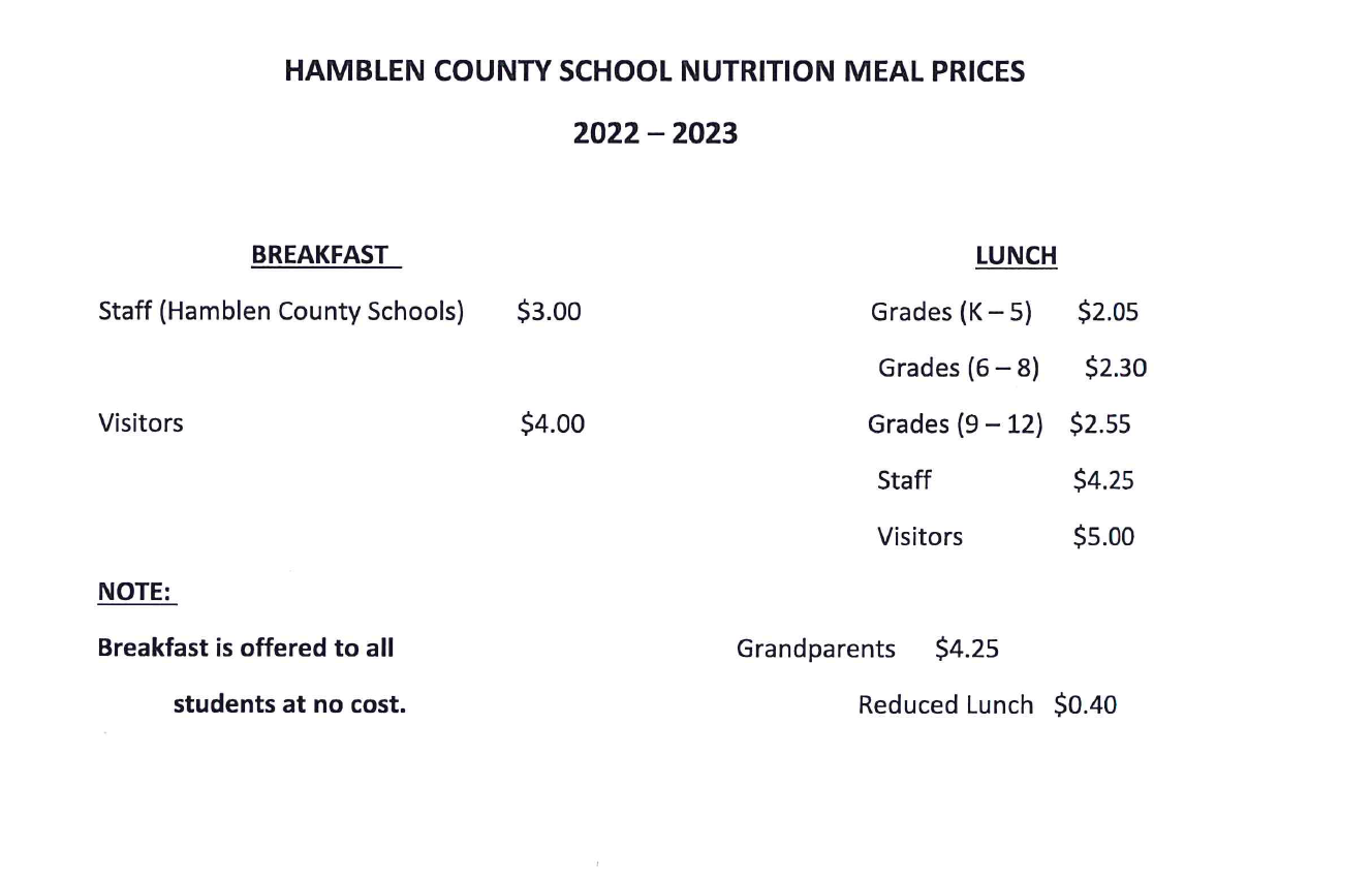 Lunch Prices 