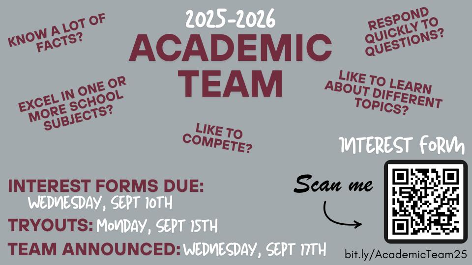 acadmeic team interest link