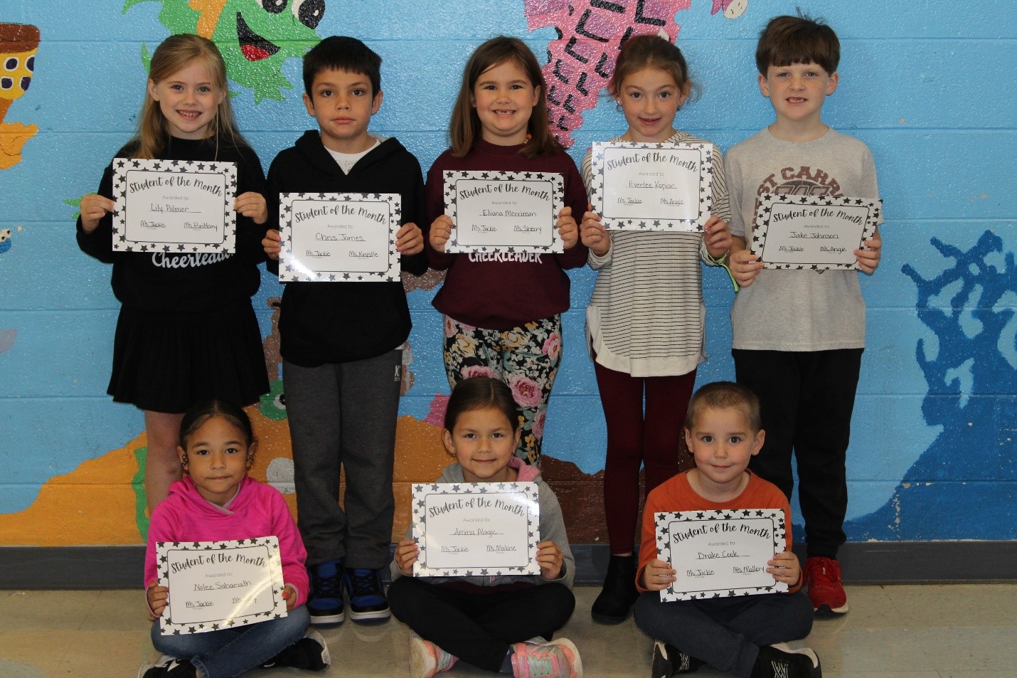 West Carroll Primary Students of the Month for October