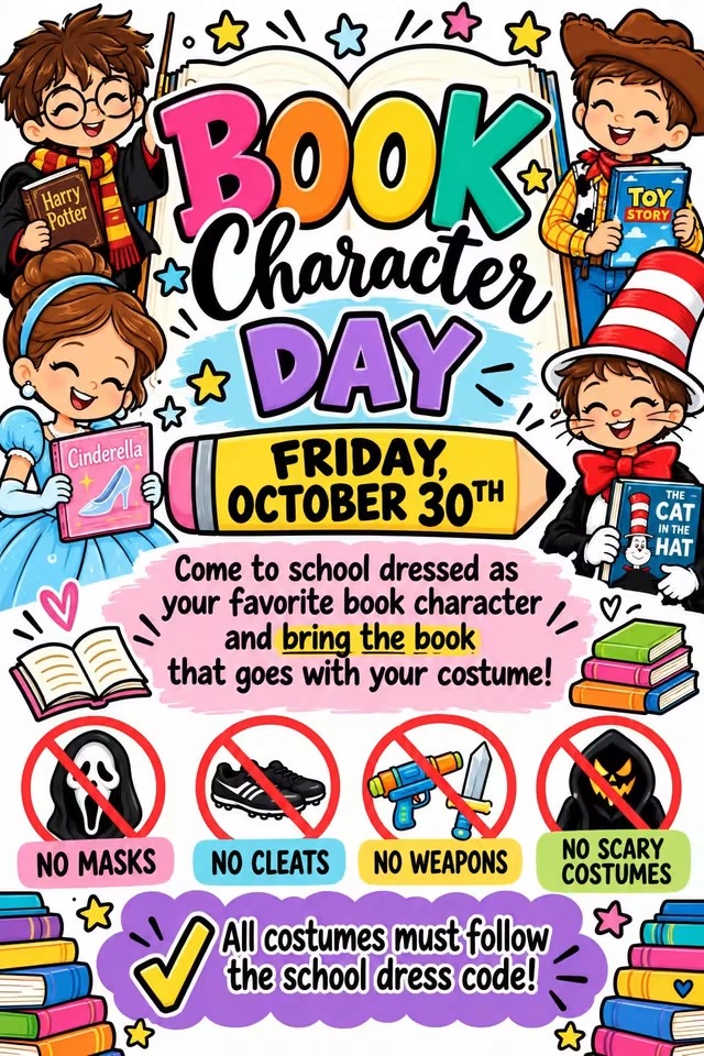 Book Character Day October 30th