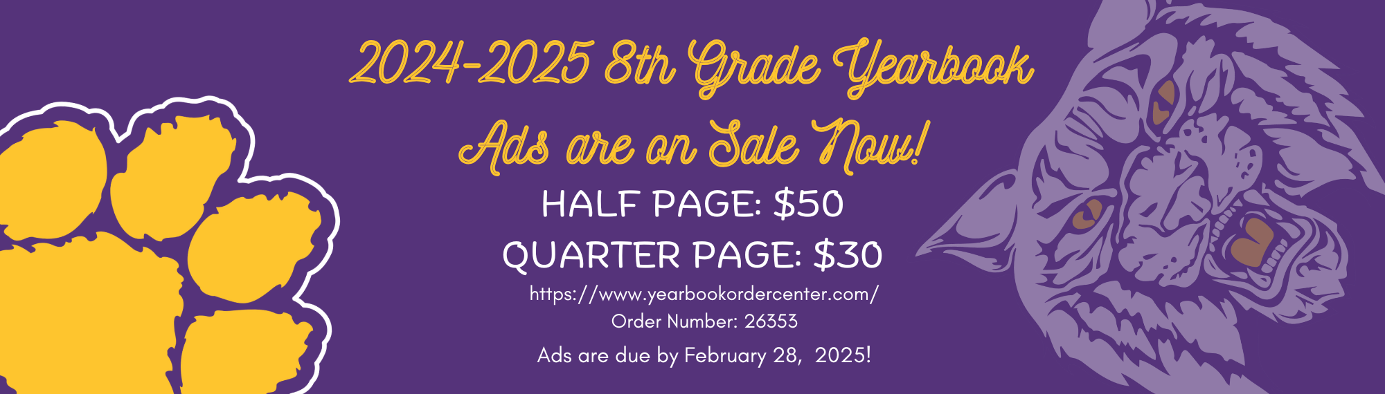 Yearbook Ads for 8th grade 2024