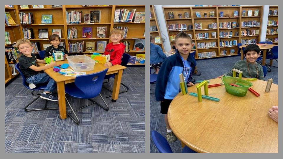 kids in makerspace in library