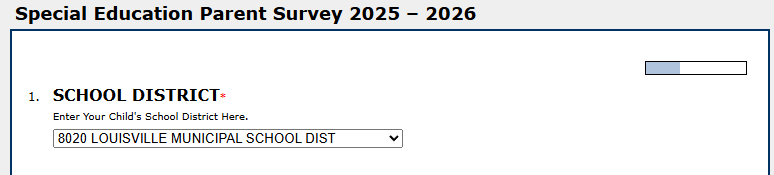 Special Education Parent Survey 2025 – 2026 Special Education Parent Survey 2025 – 2026
