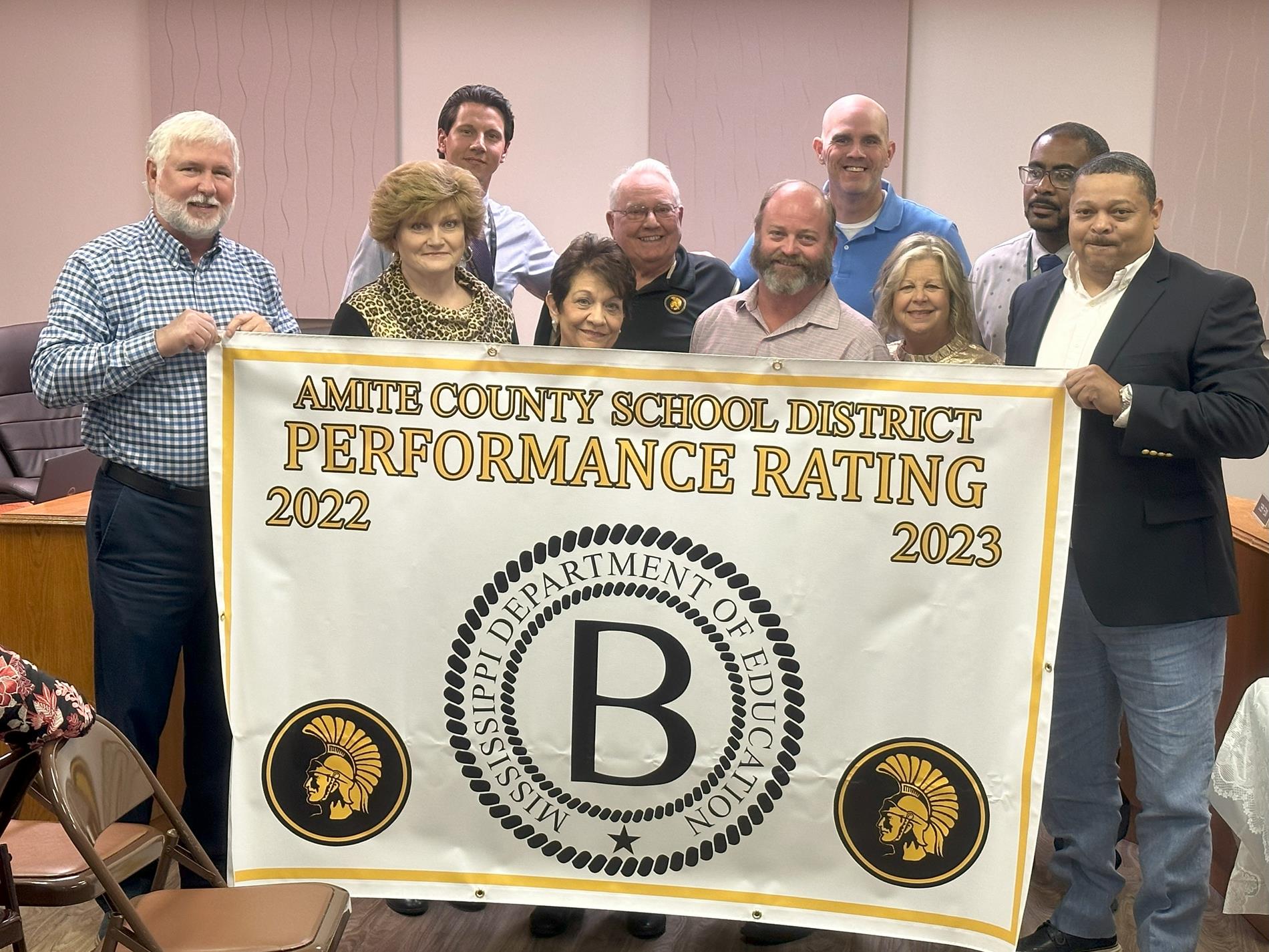 Amite County School District Recognition for B Rating