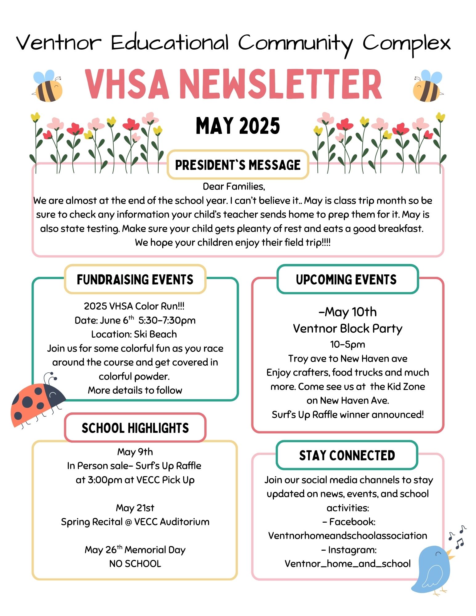 VHSA May Newsletter