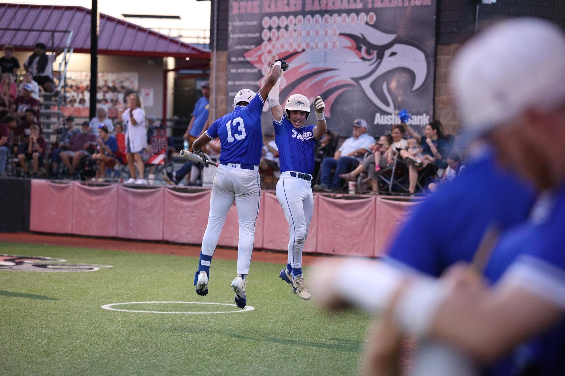 baseball players celebrating