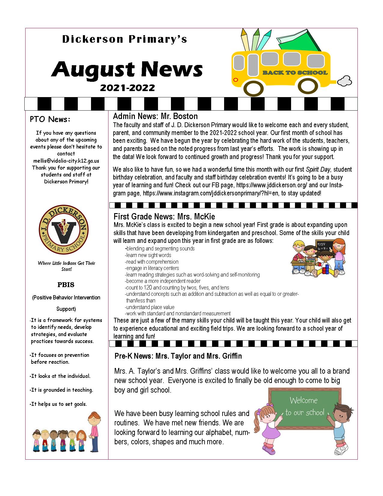 August Newsletter
