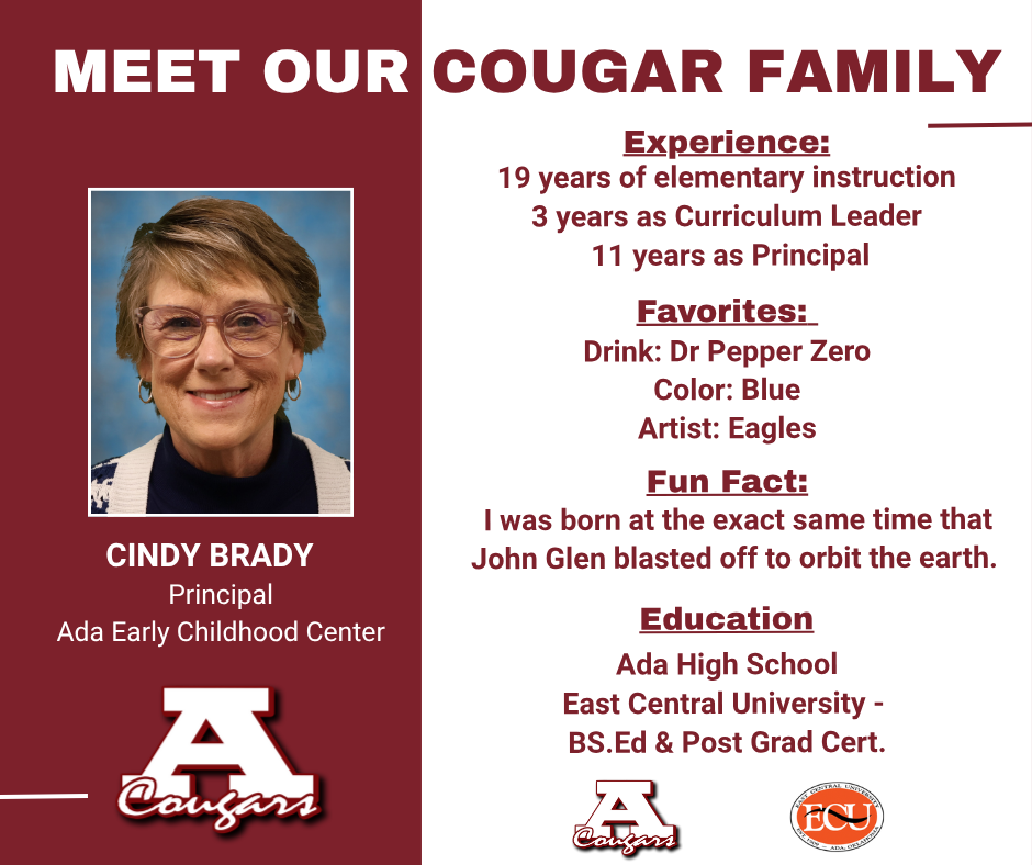 Cindy Brady, Principal Ada Early Childhood Center
