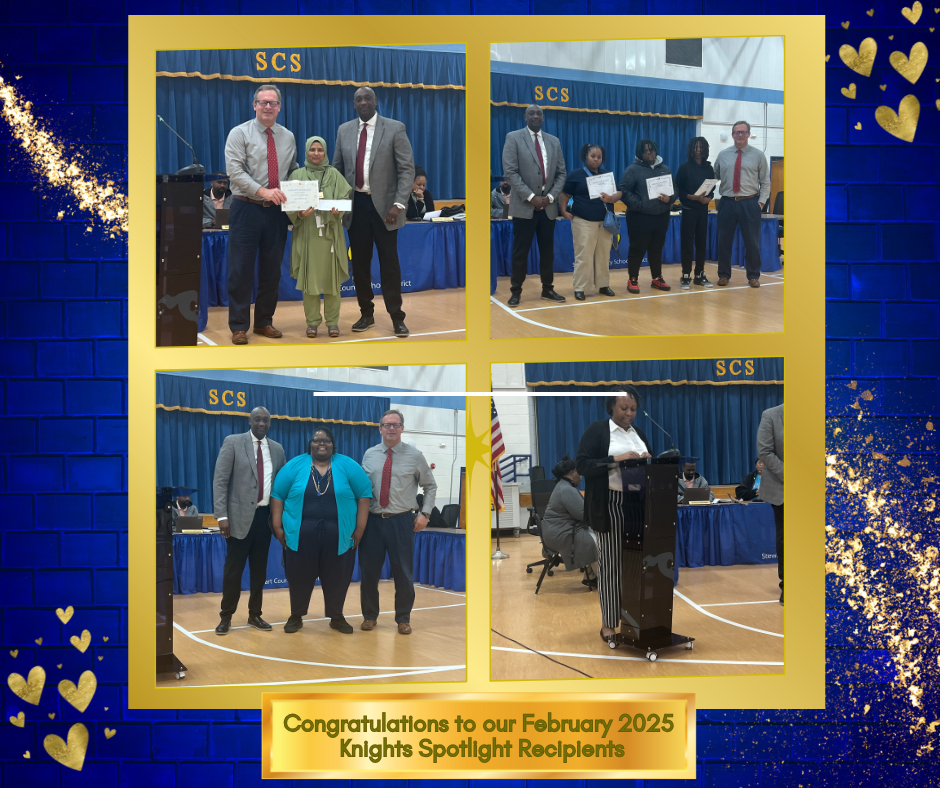 Knights Spotlight award receipients for February