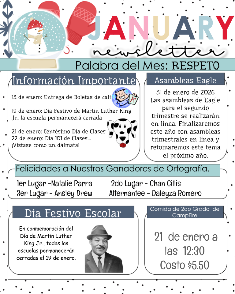 January Spanish Newsletter