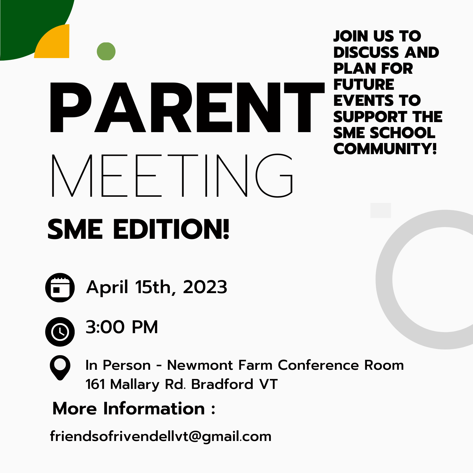 Parent Meeting Invite
