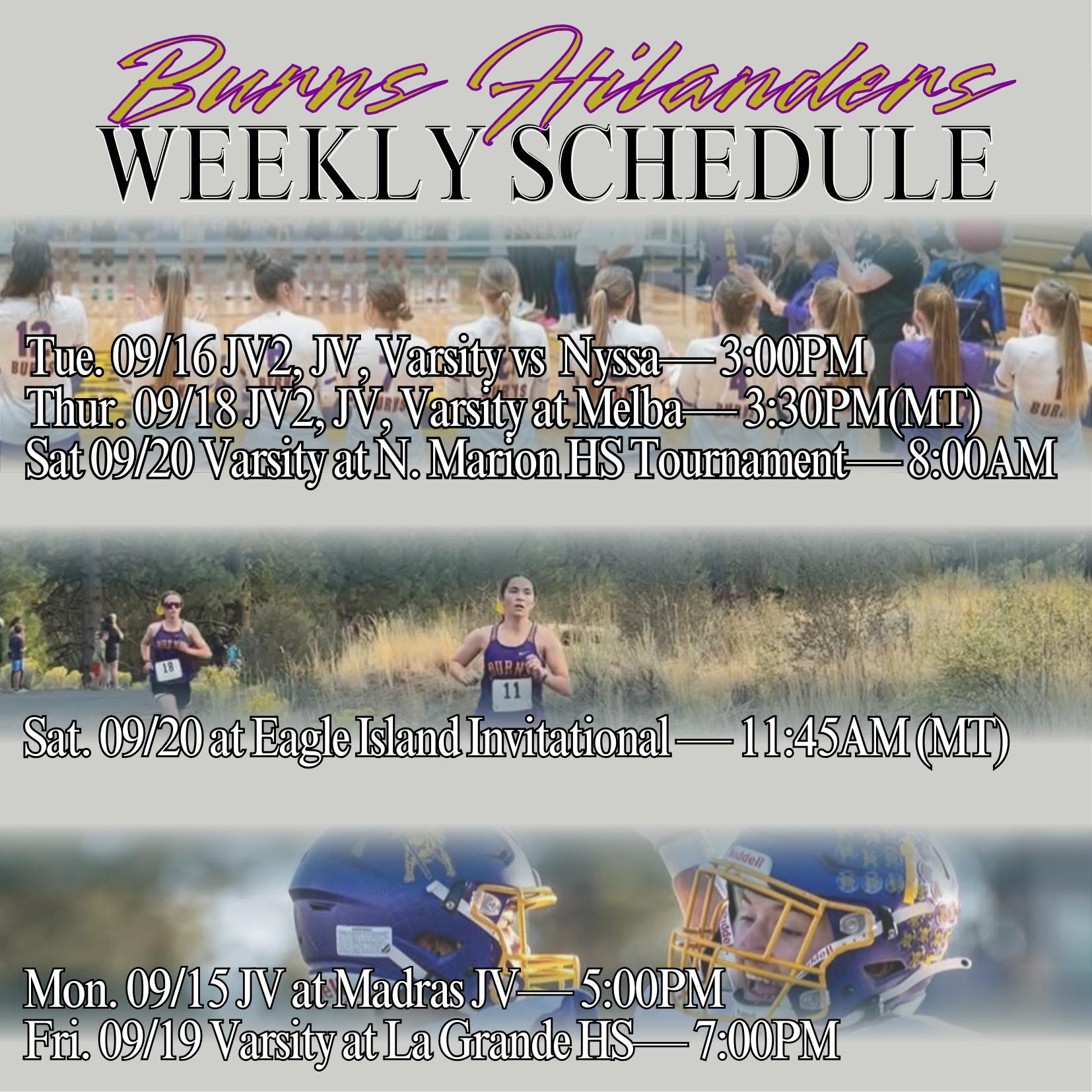 weekly schedule