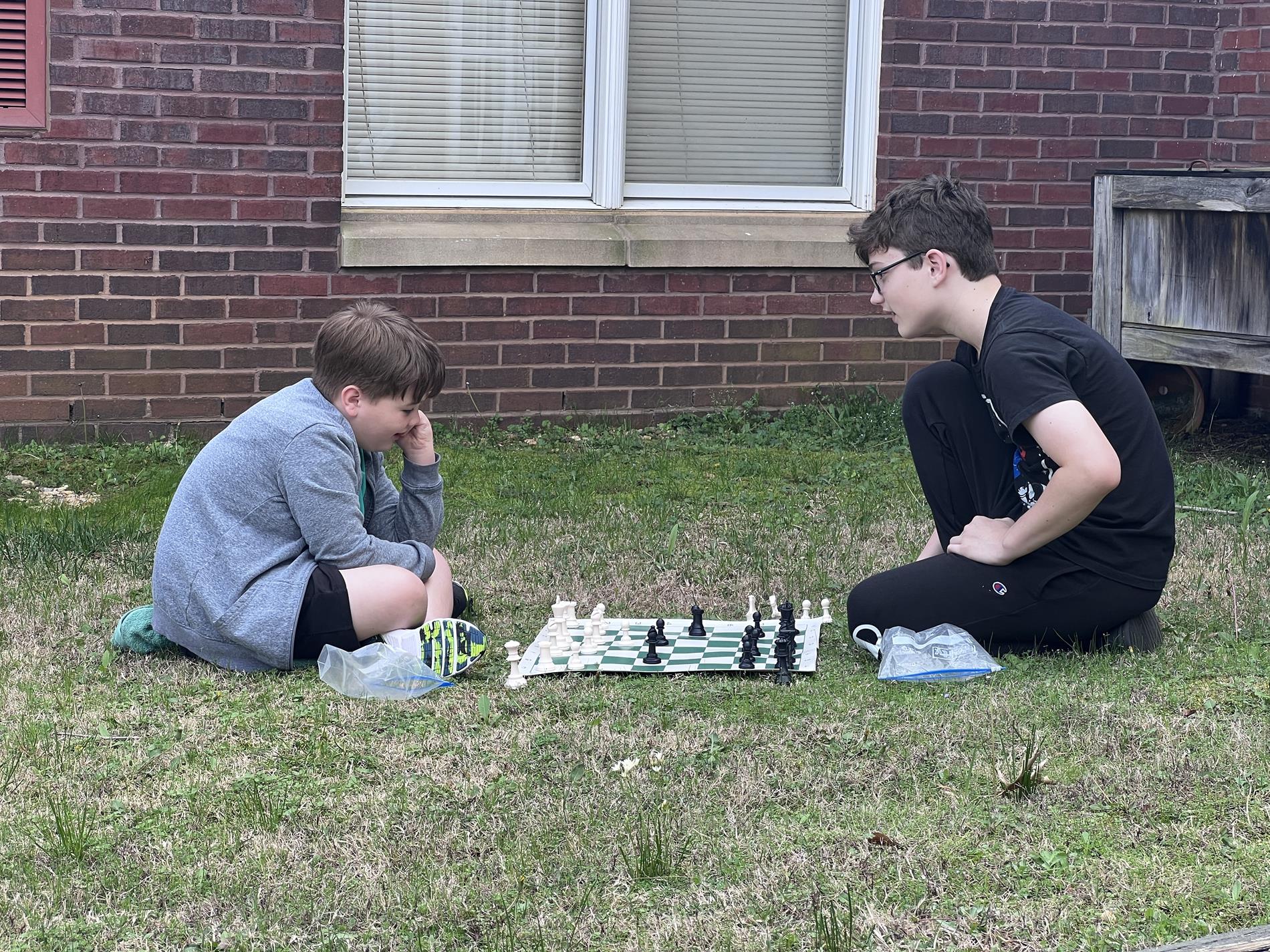 Playing Chess Outdoors