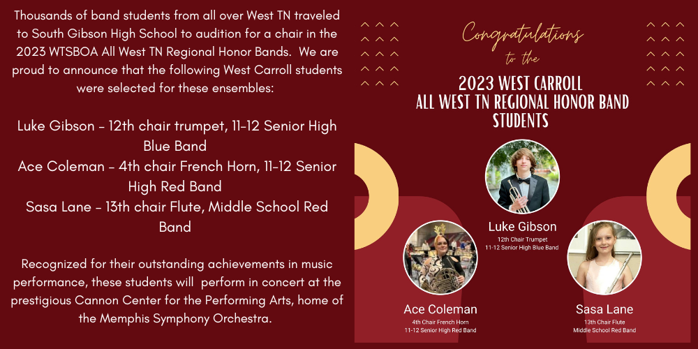 WCJSHS All West TN Regional Honor Band 