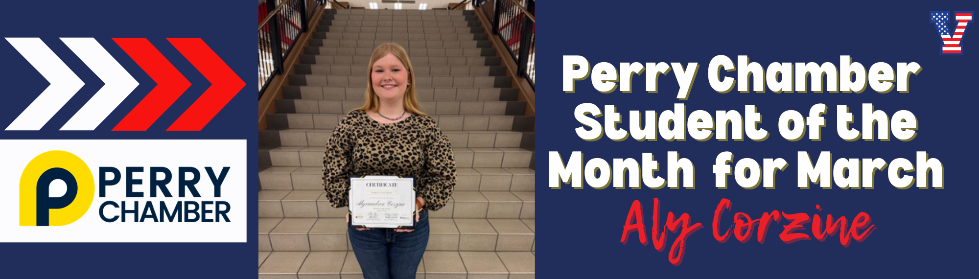 March Perry Chamber Student of the Month, Aly Corzine