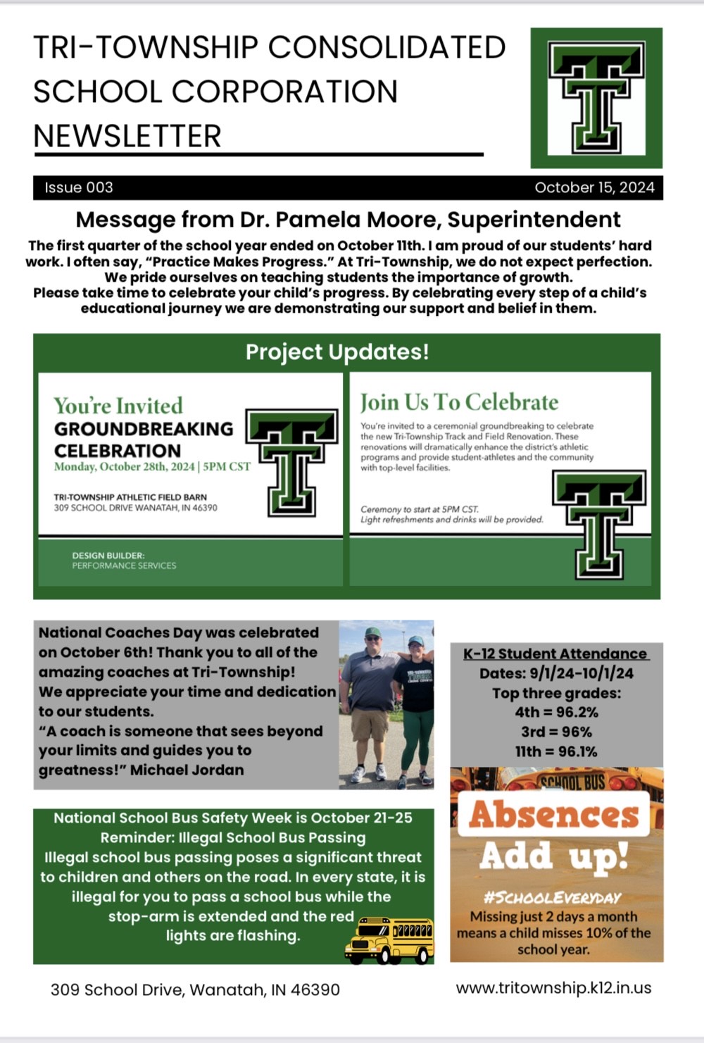 October District Newsletter Front Page