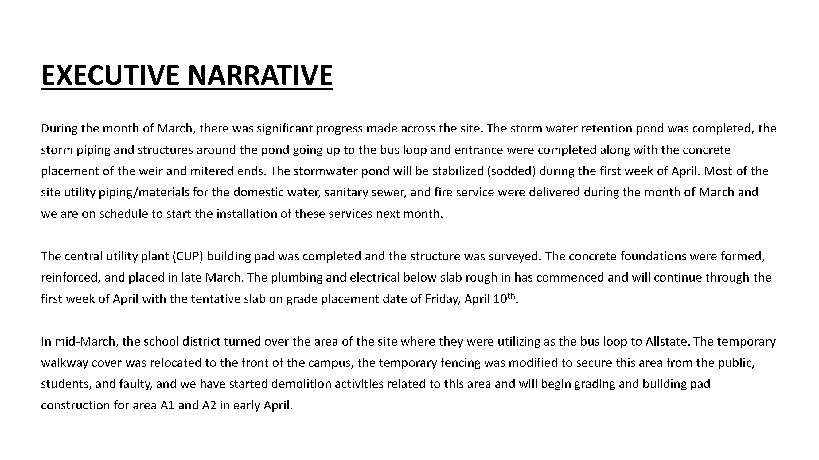March Executive Summary