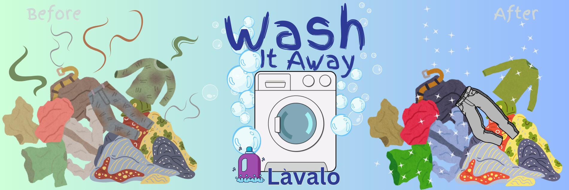 wash-it-away webpage header