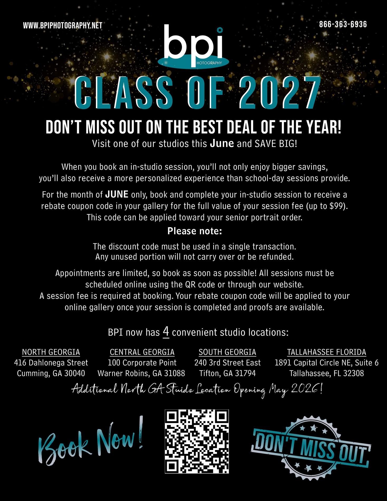 Senior Portraits 2027 - 2