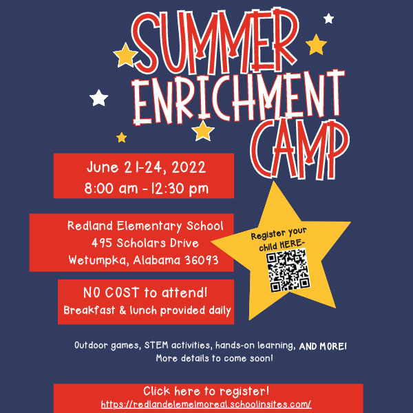 Summer enrichment camp flyer
