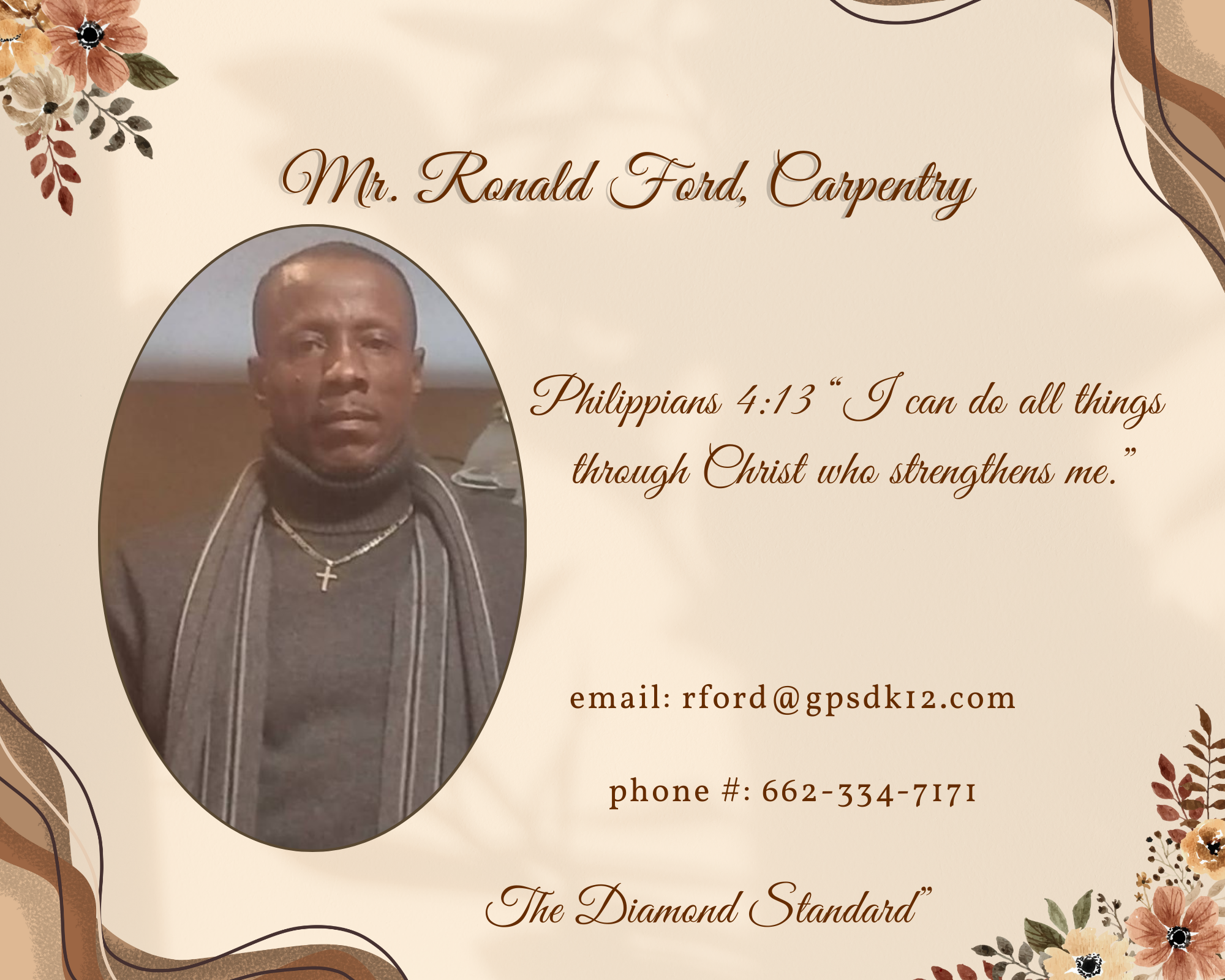 Ronald Ford Carpentry Instructor